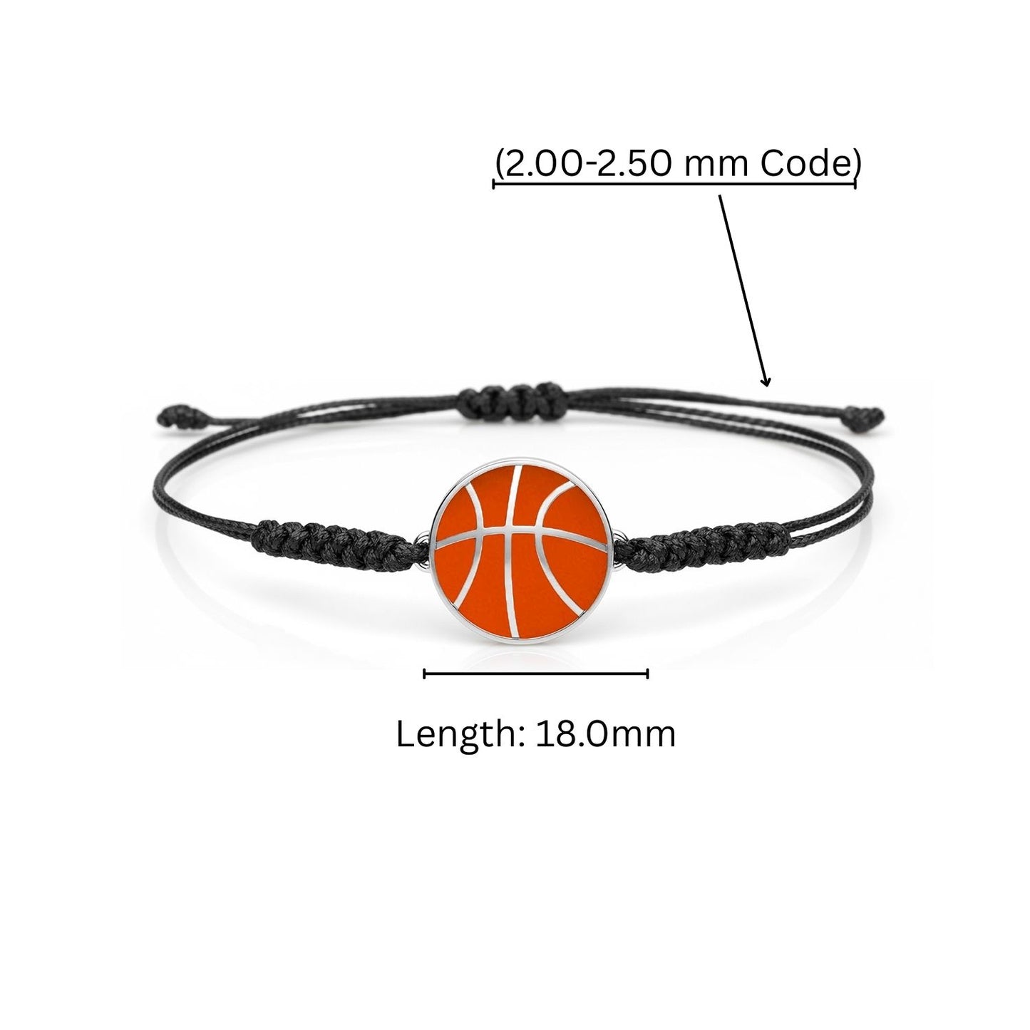 Stylish Basketball Cord Bracelet With Enamel detailing