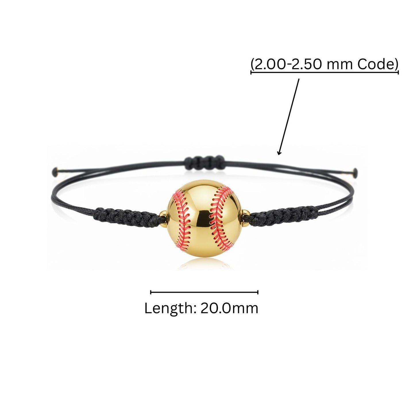 Stylish Softball Cord Bracelet With Authentic Red Stitching Detailing