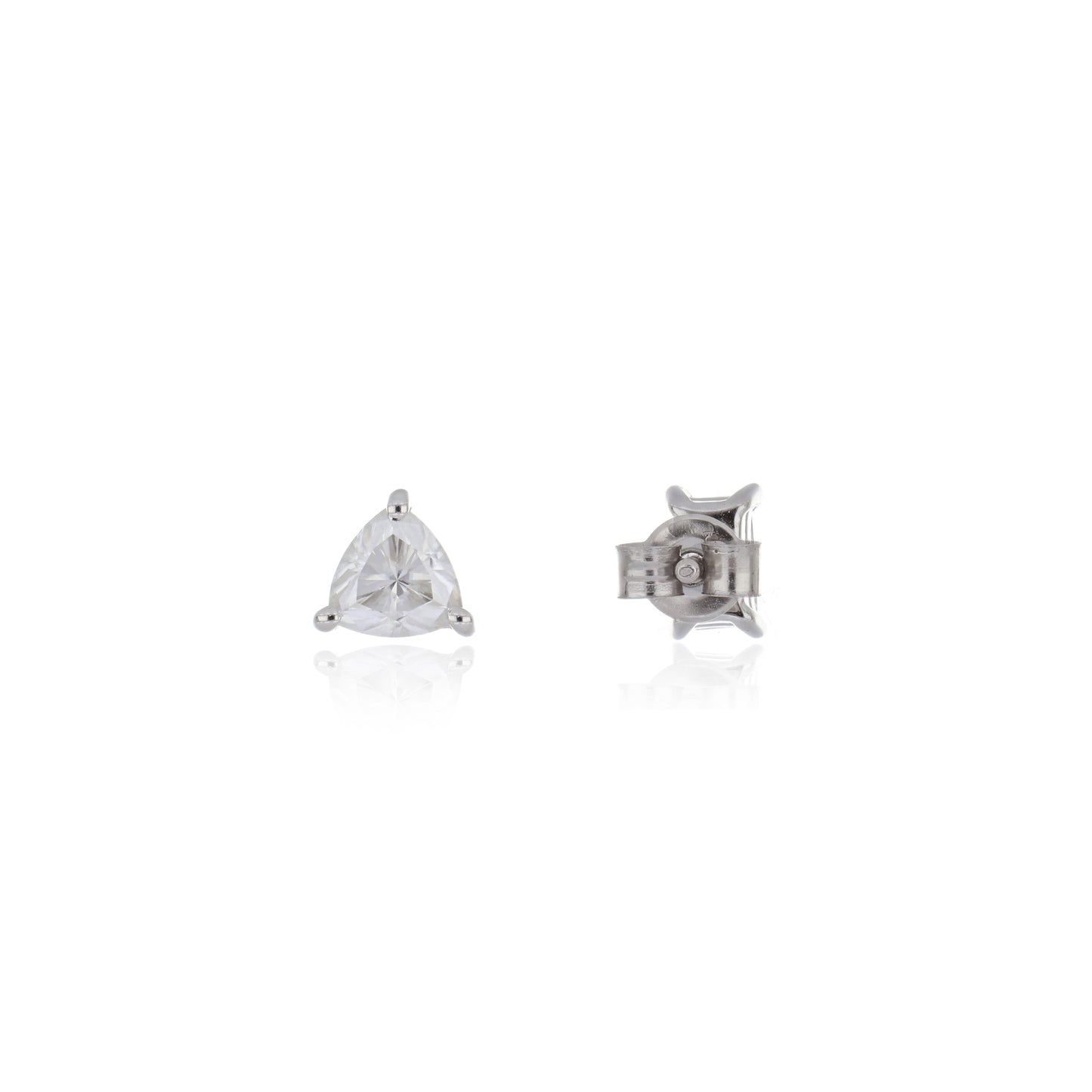 Moissanite 1.10 cwt. Stud Earrings in Sterling Silver