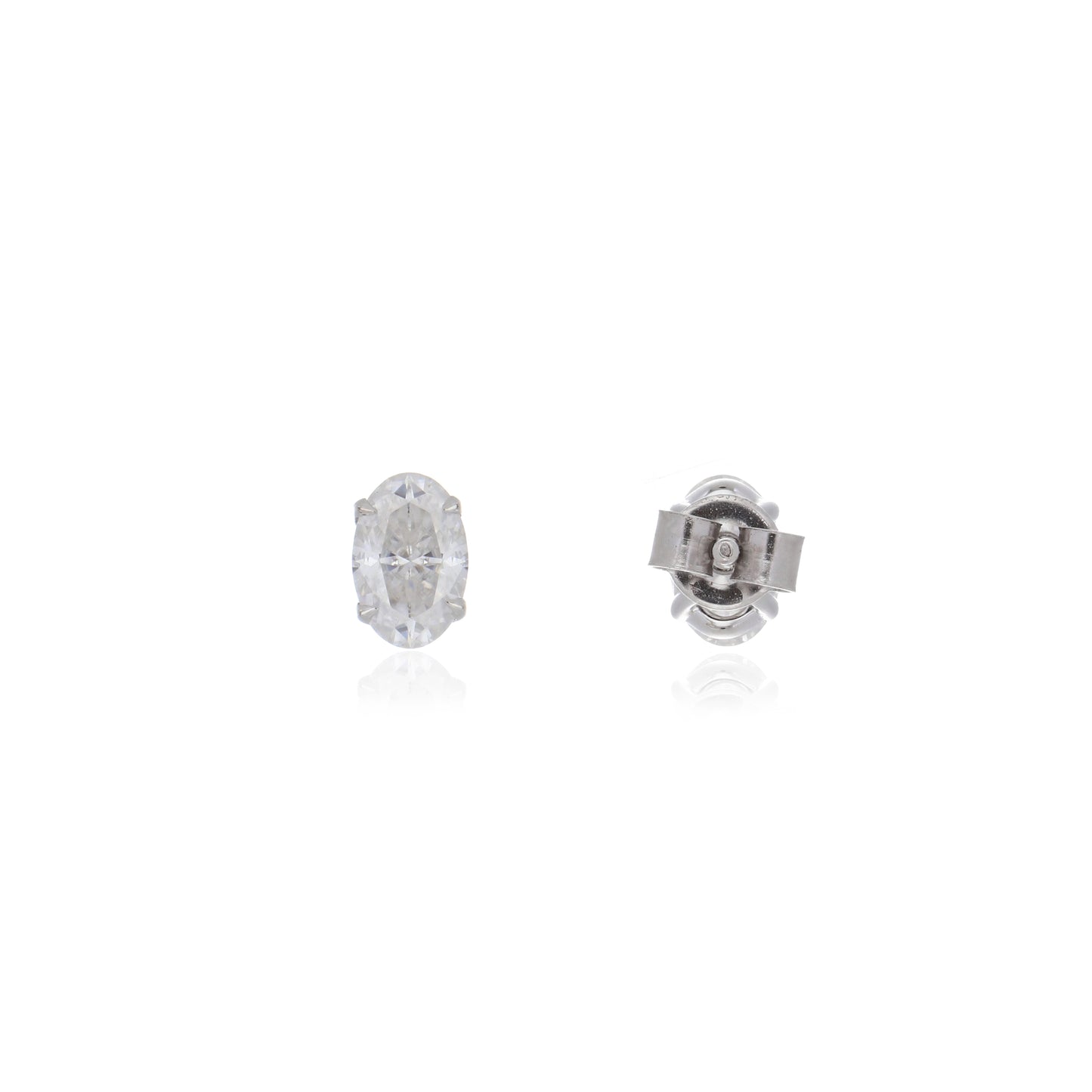 Moissanite 0.95ctw Stud Earrings in Sterling Silver