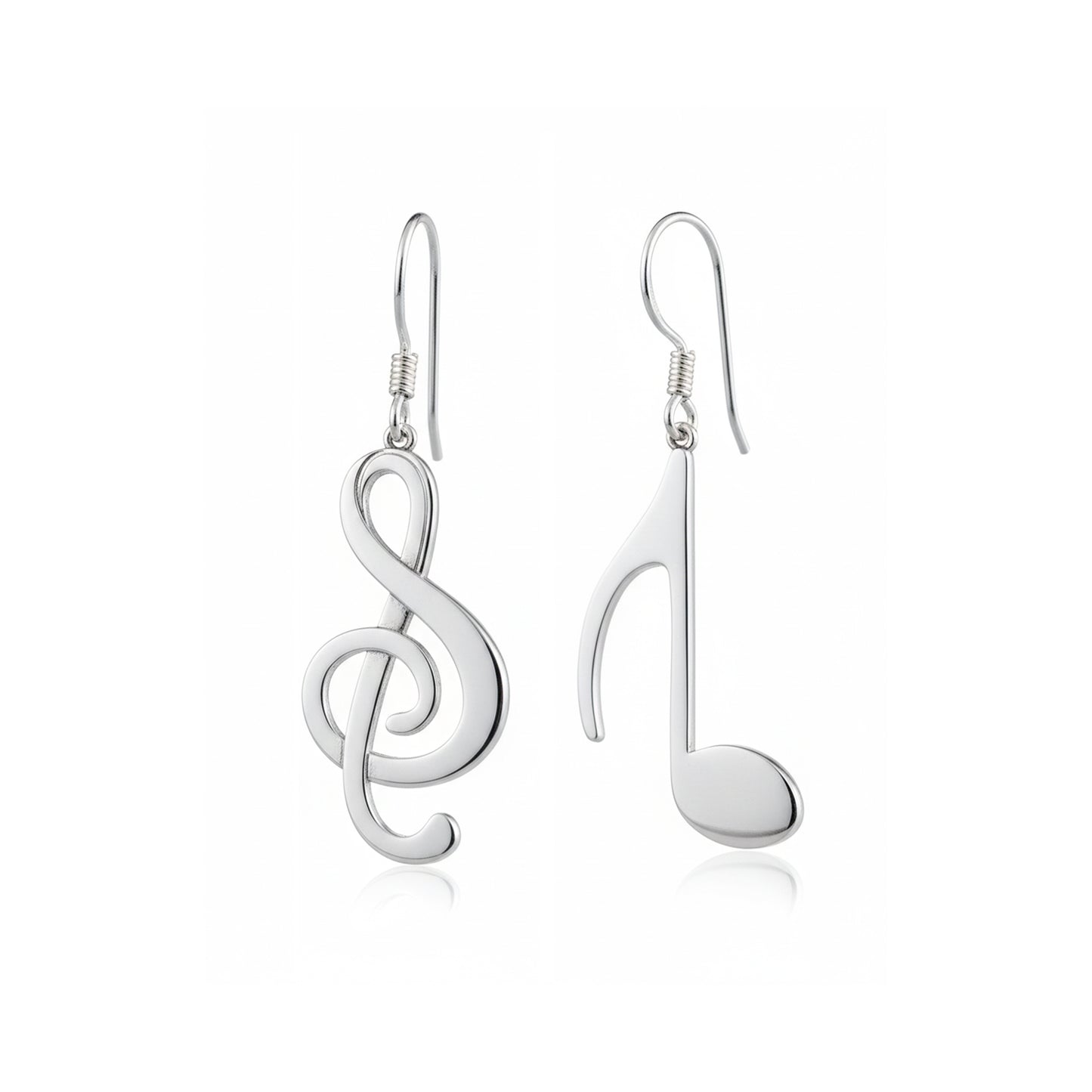 Treble Clef & Quarter Note Dangle Earrings: Music Lover