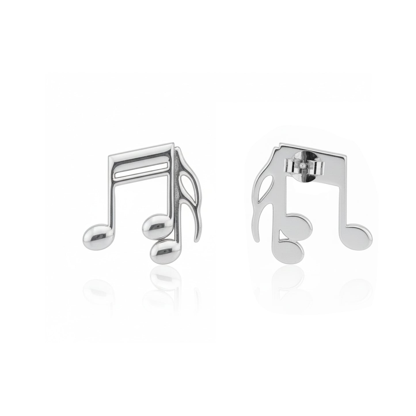 Double Eighth Note Stud Earrings: Music Lover
