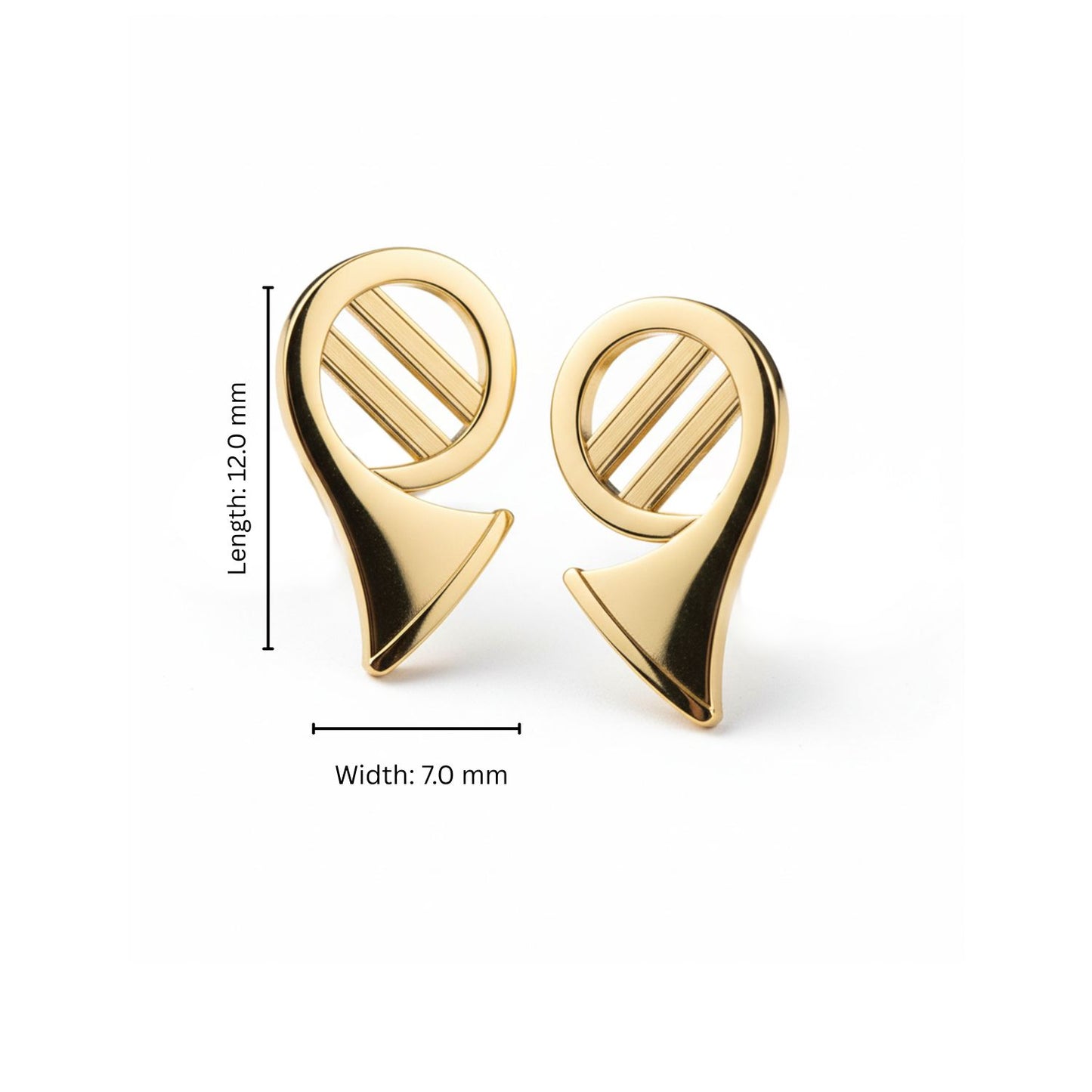 French Horn Stud Earrings: Music Lover