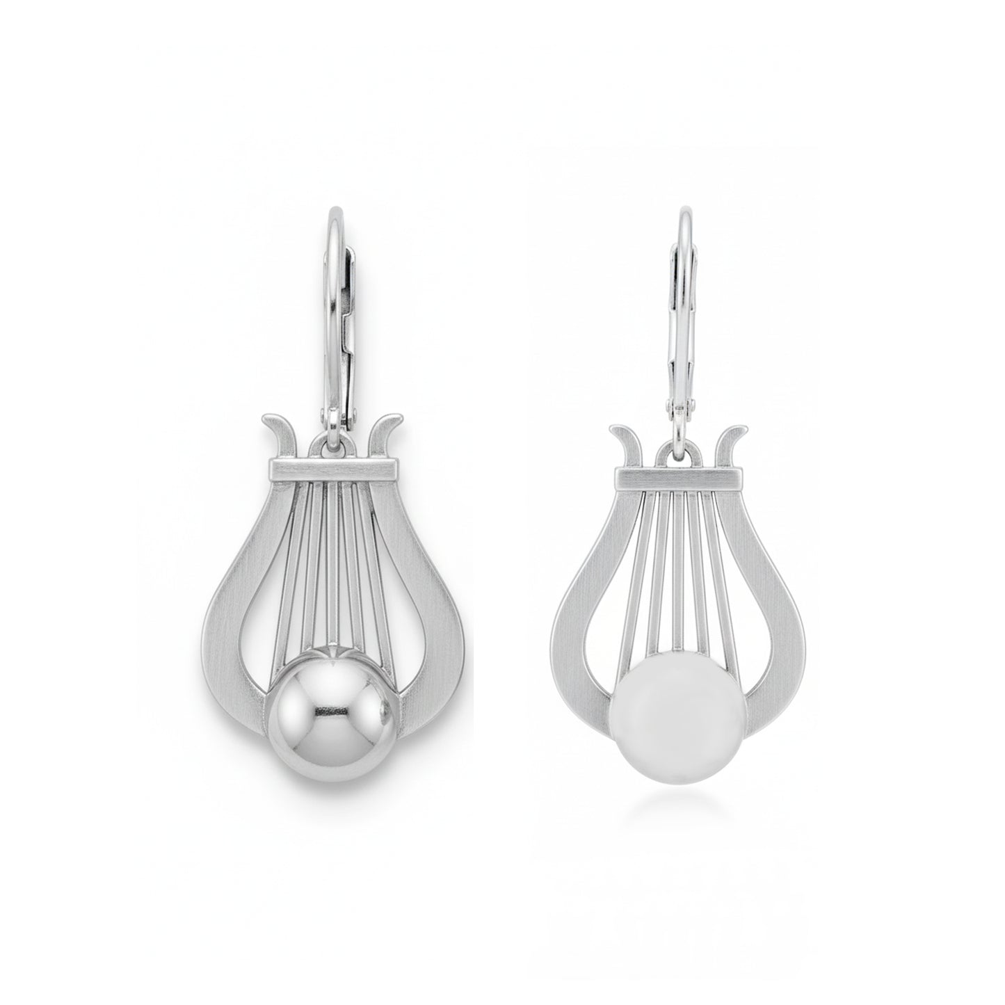 Lyre Lever-Back Earrings: Music Lover & Elegant Style