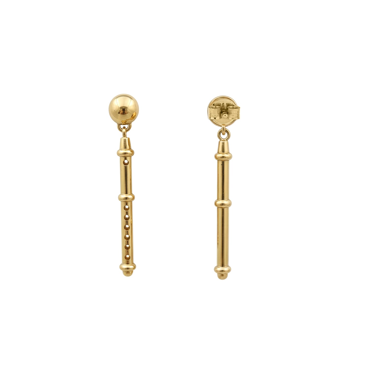 Music Instrument Flute Drop Stud Earrings: Music Lover & Unique Style