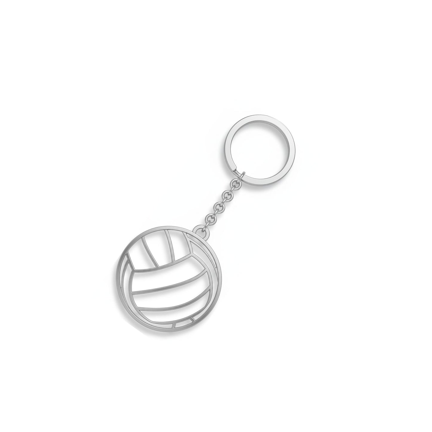 Volleyball Keychain - Outline Volleyball Charm Keychain