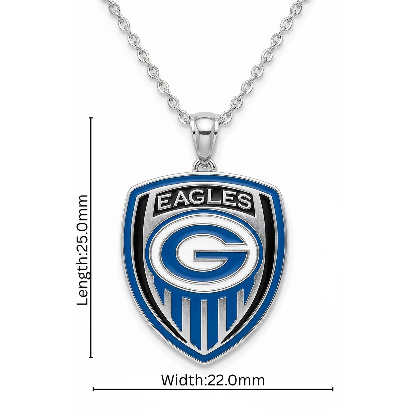 Georgetown High School "G" Logo With Enamel Shield Pendant (Eagles)