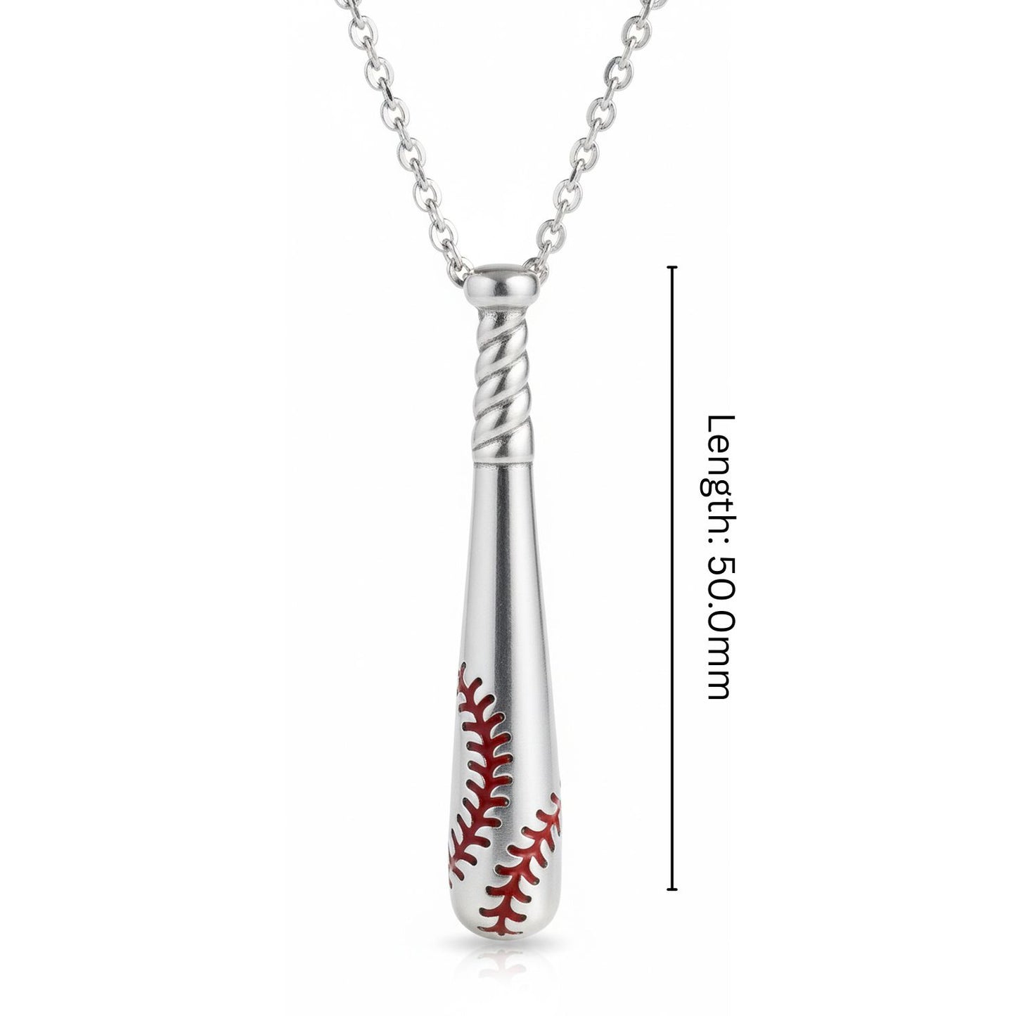 Baseball - Baseball Bat pendant With Texture & Enamel