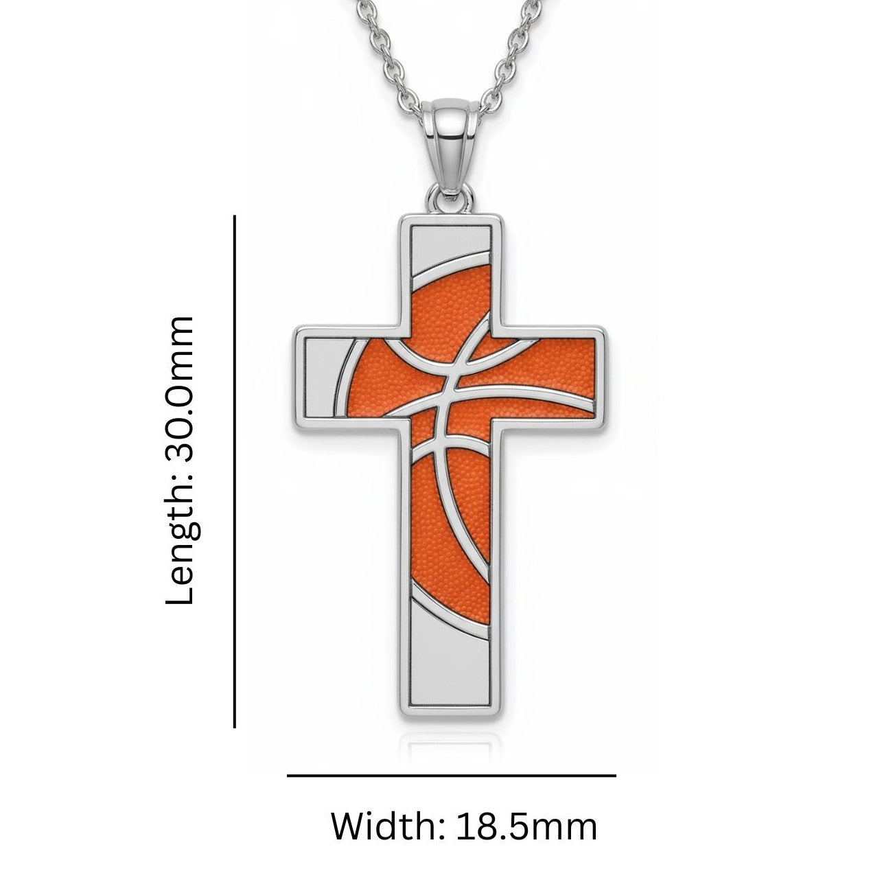 Basketball Pendant – Sports Enthusiast Cross