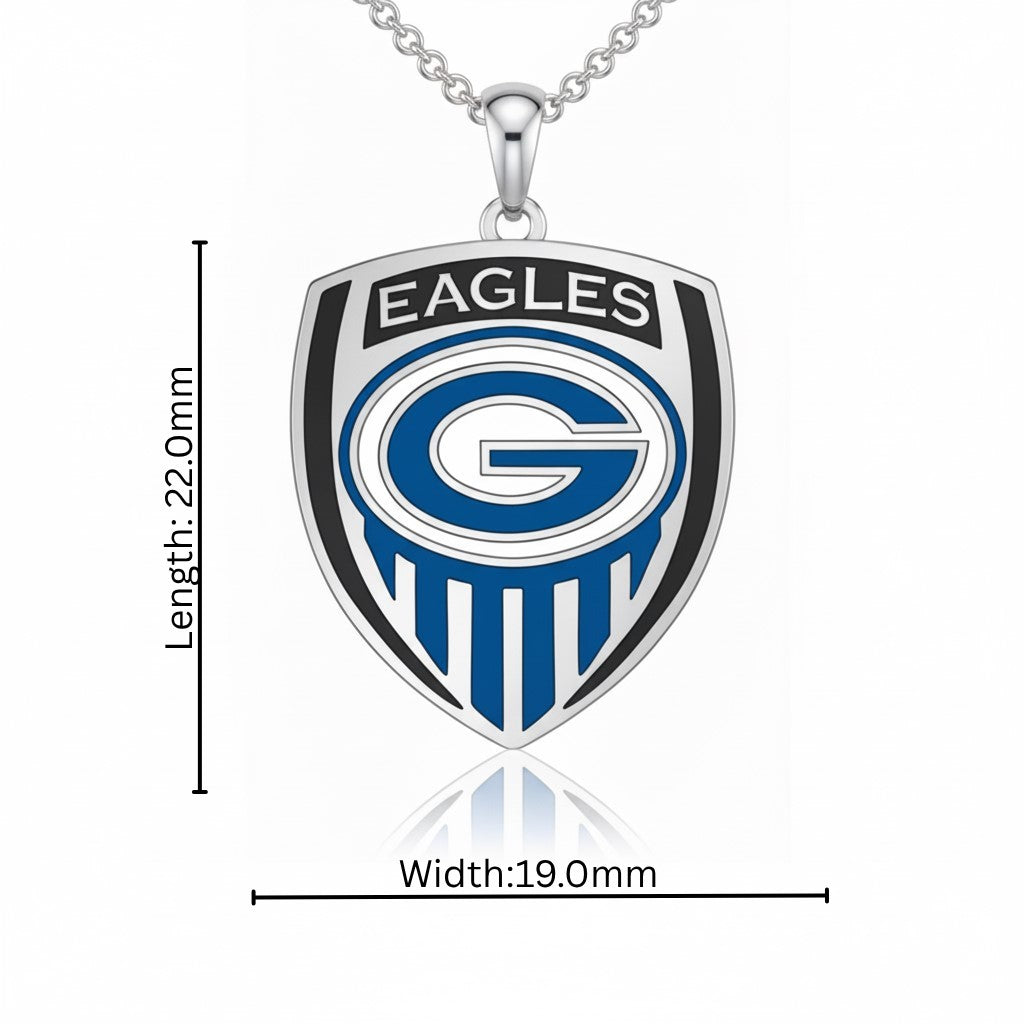 Georgetown High School Shield With Enamel Pendant (Eagles)