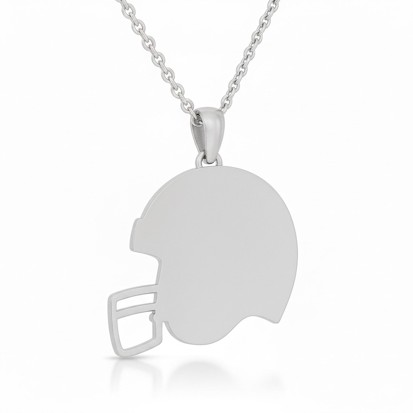 East View High School Helmet “EV” Logo With Enamel and pen Rhodium Pendant (Patriots)