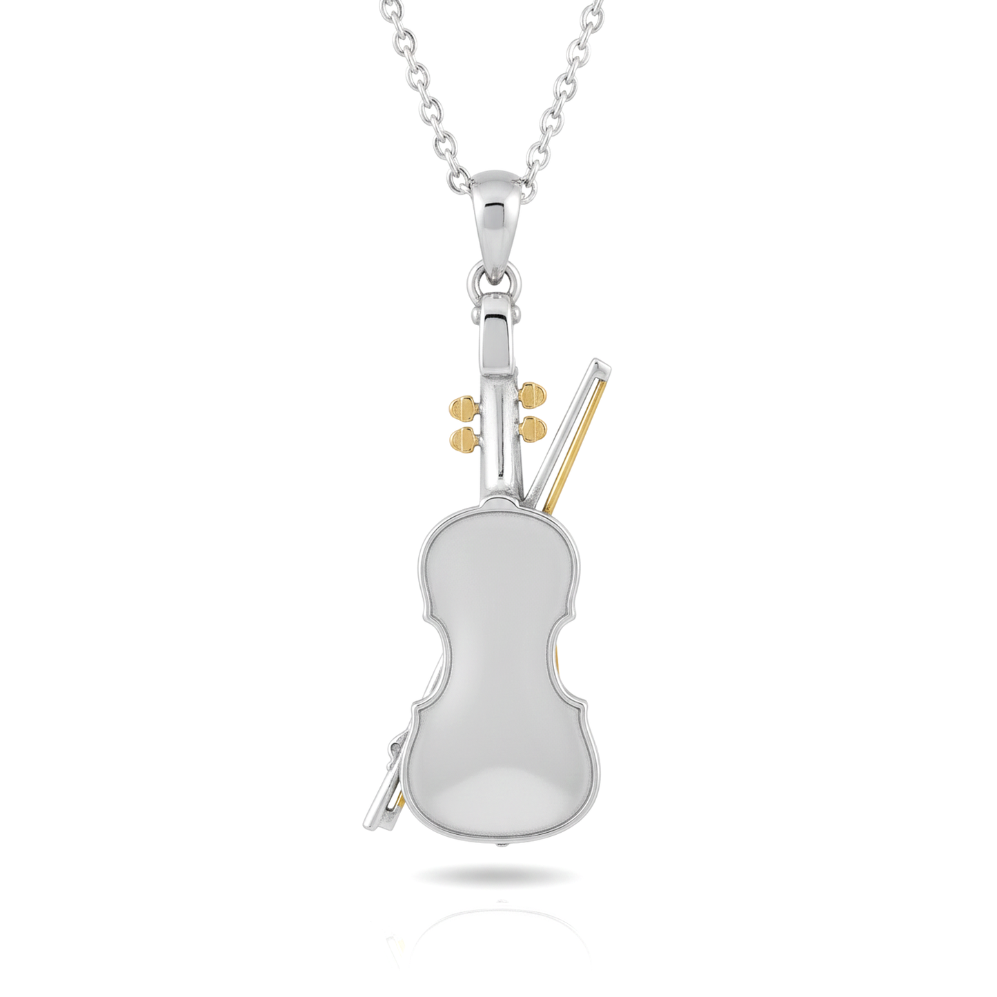Miniature Violin and Bow Pendant