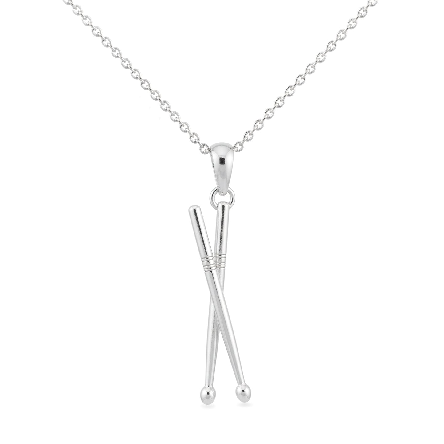 Elegant Crossed Drumsticks Pendant: Music Lovers