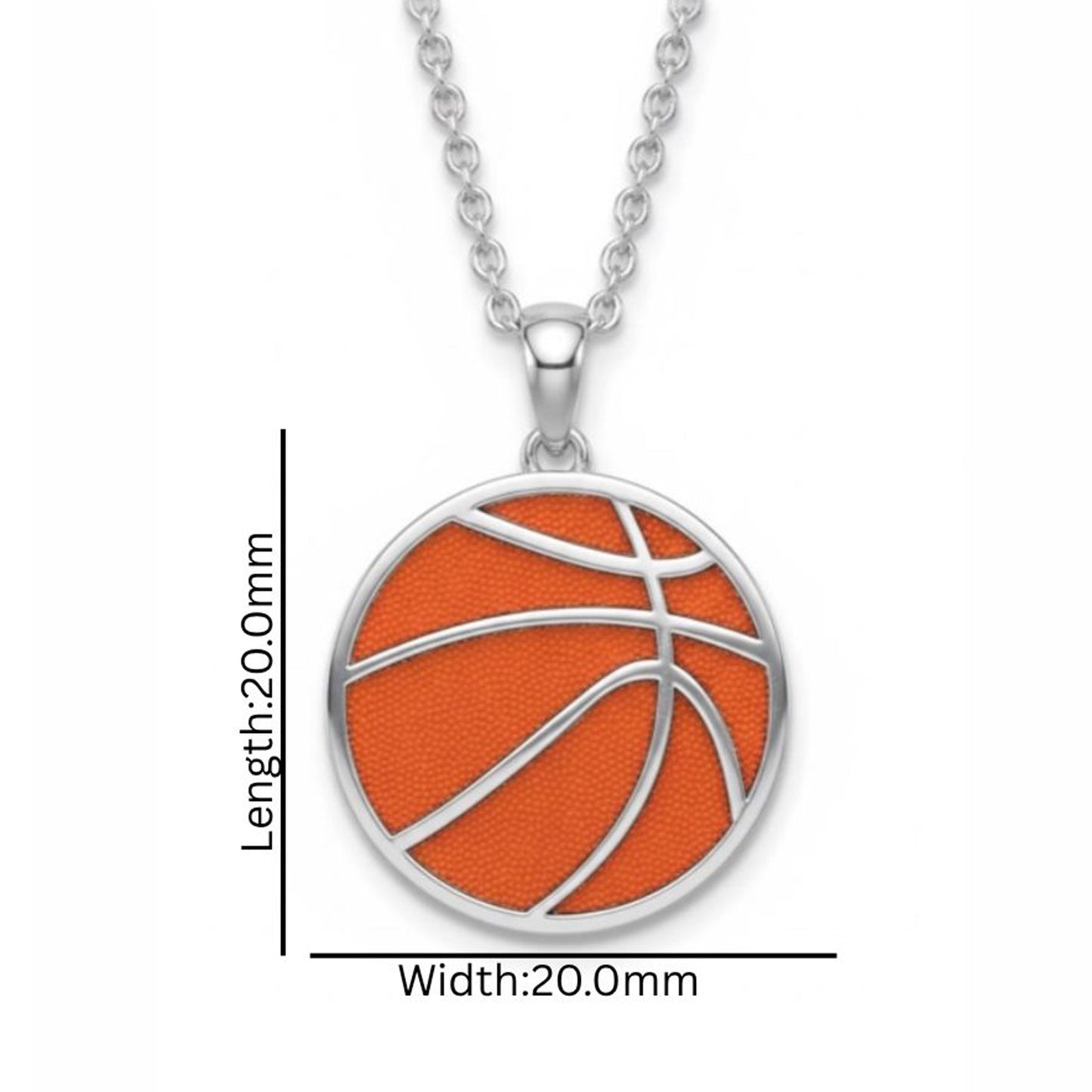 Classic Basketball Pendant With Enamel