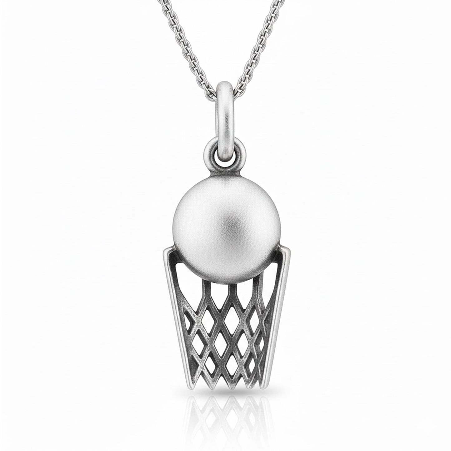 Basketball - Stylish Basketball Hoop and Ball Pendant