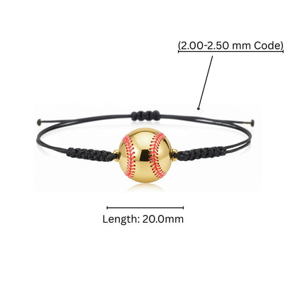Stylish Softball Cord Bracelet With Authentic Red Stitching Detailing