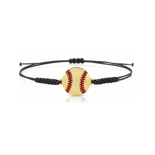 Stylish Softball Cord Bracelet With Authentic Red Stitching Detailing