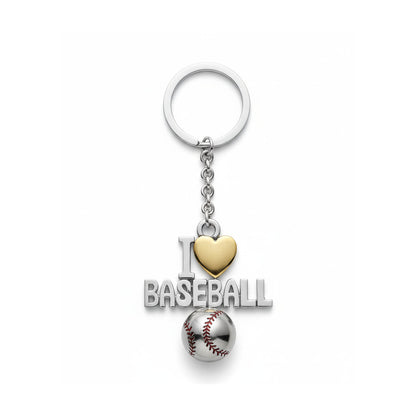 Baseball Keychain – "I Love Baseball Design"