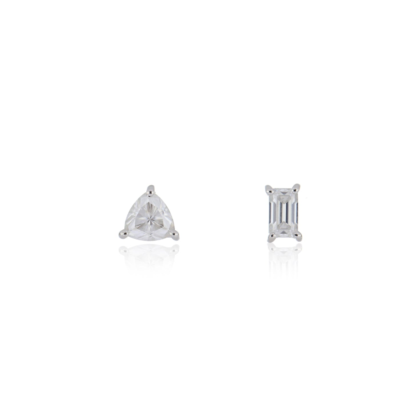 Moissanite 1.10 cwt. Stud Earrings in Sterling Silver