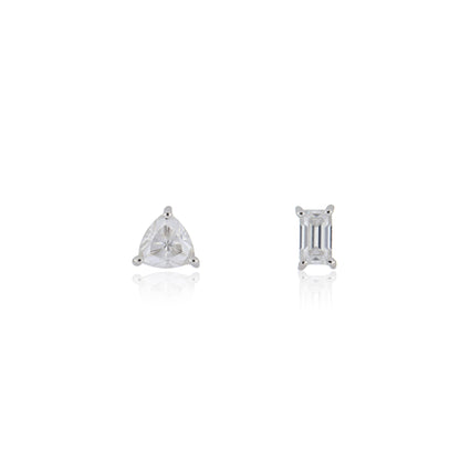 Moissanite 1.10 cwt. Stud Earrings in Sterling Silver