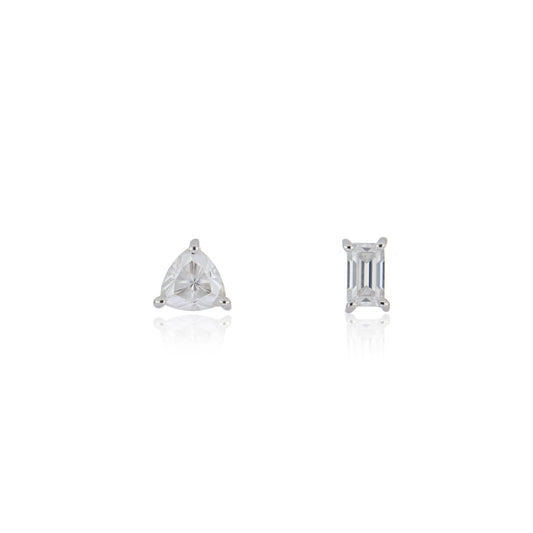 Moissanite 1.10 cwt. Stud Earrings in Sterling Silver