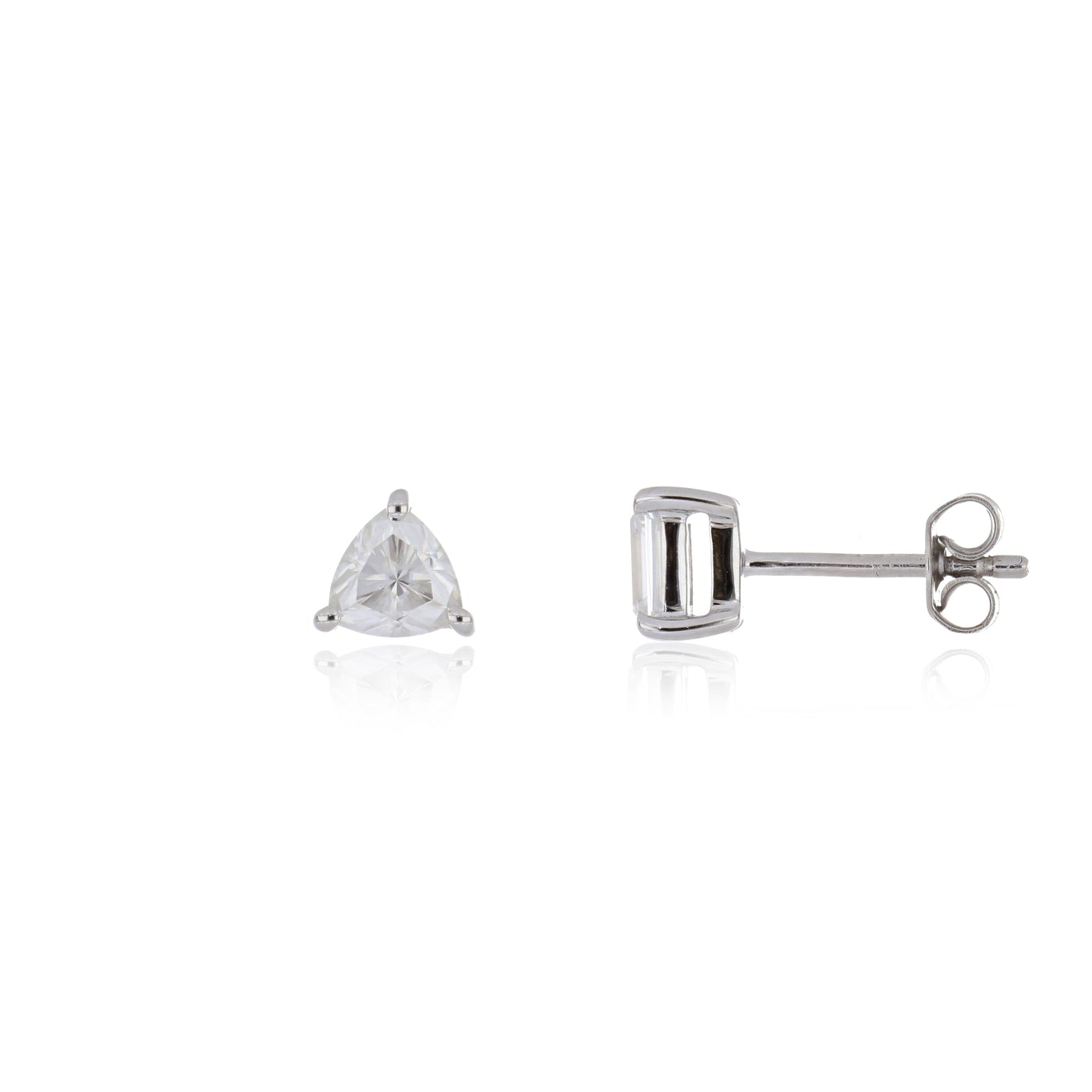 Moissanite 1.10 cwt. Stud Earrings in Sterling Silver