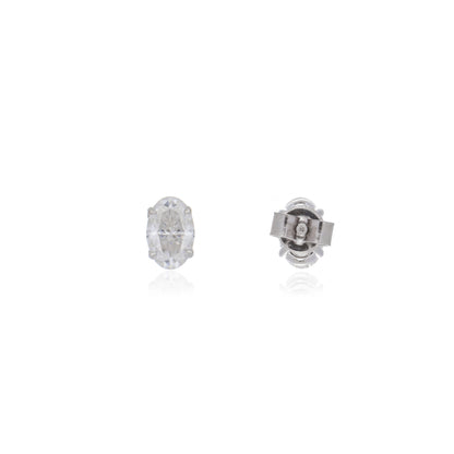 Moissanite 0.95ctw Stud Earrings in Sterling Silver