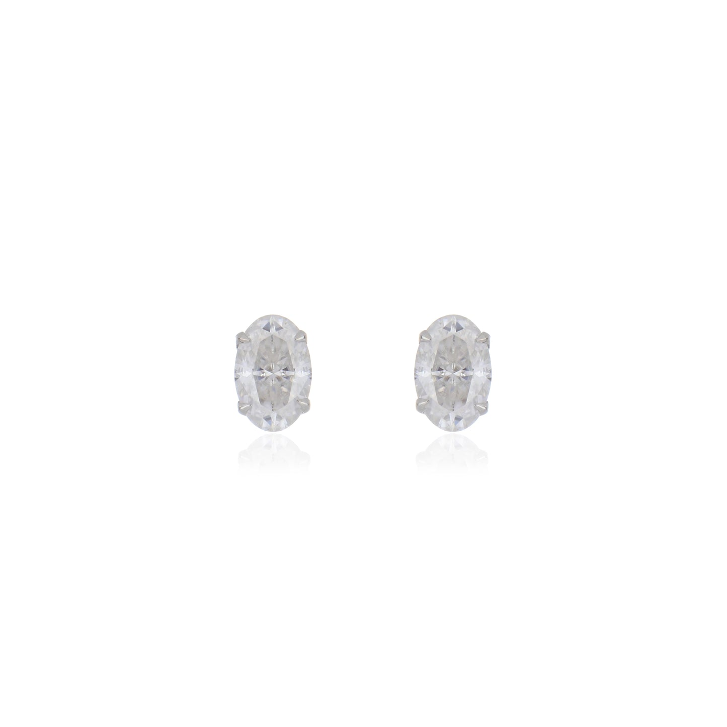 Moissanite 0.95ctw Stud Earrings in Sterling Silver