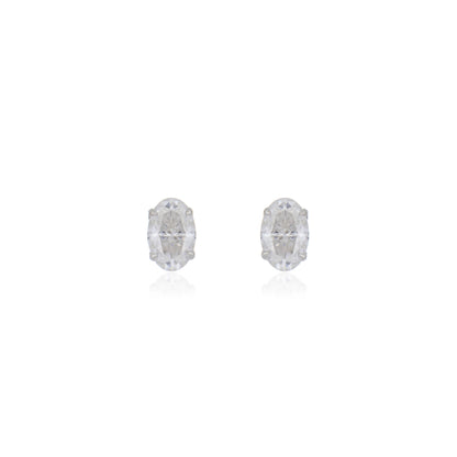 Moissanite 0.95ctw Stud Earrings in Sterling Silver