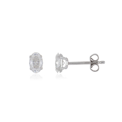 Moissanite 0.95ctw Stud Earrings in Sterling Silver