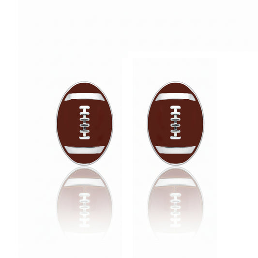 Football Earrings – Football Stud Earrings With Enamel Detailing