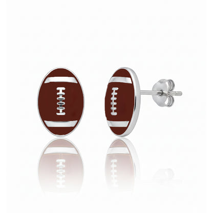 Football Earrings – Football Stud Earrings With Enamel Detailing