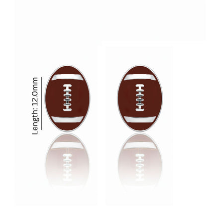 Football Earrings – Football Stud Earrings With Enamel Detailing
