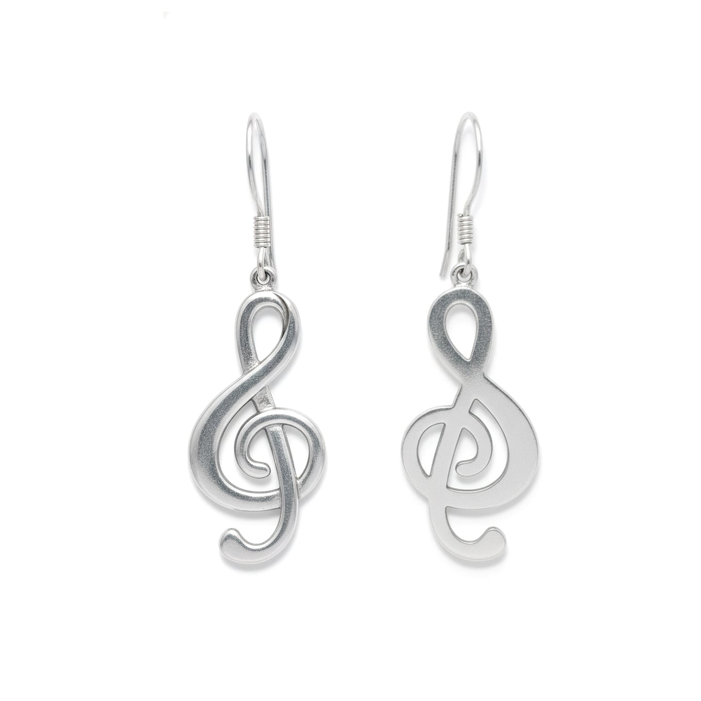 Treble Clef Dangle Earrings: Music Lover