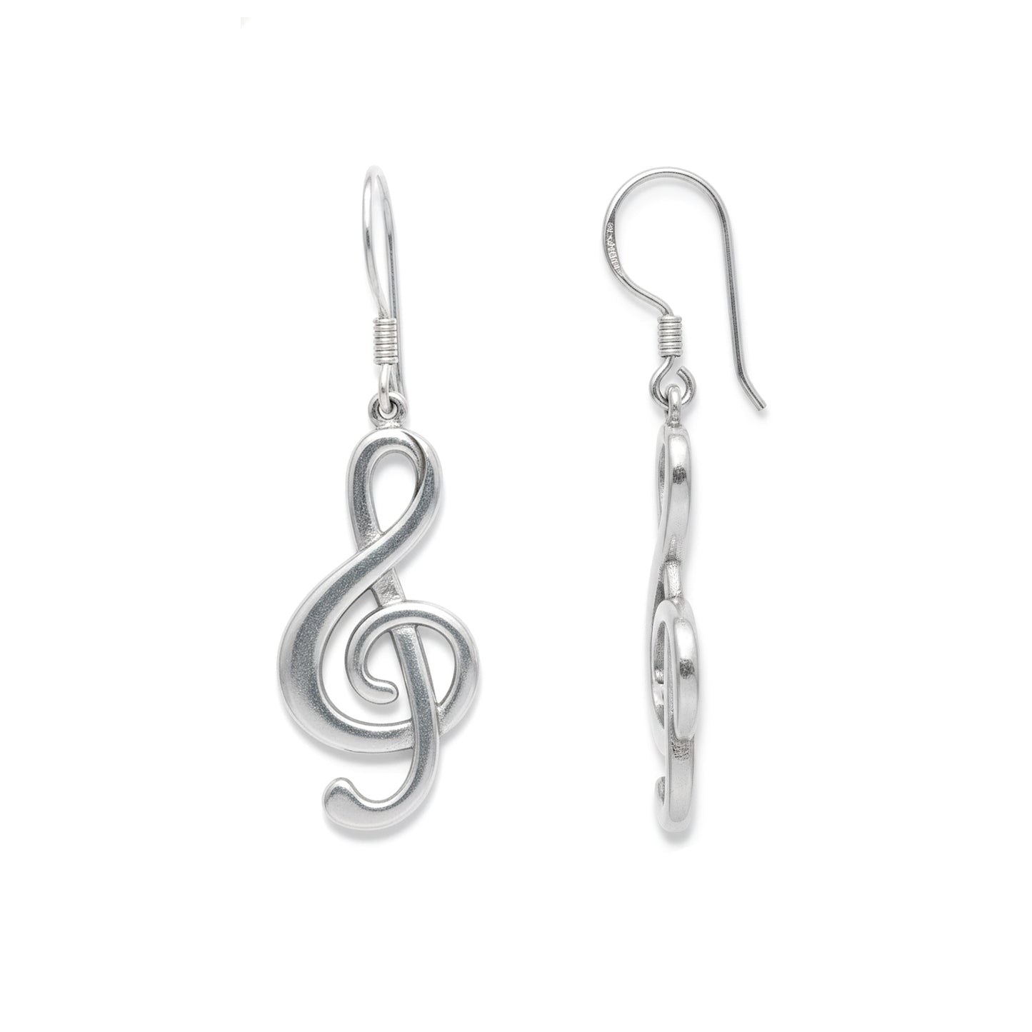 Treble Clef Dangle Earrings: Music Lover