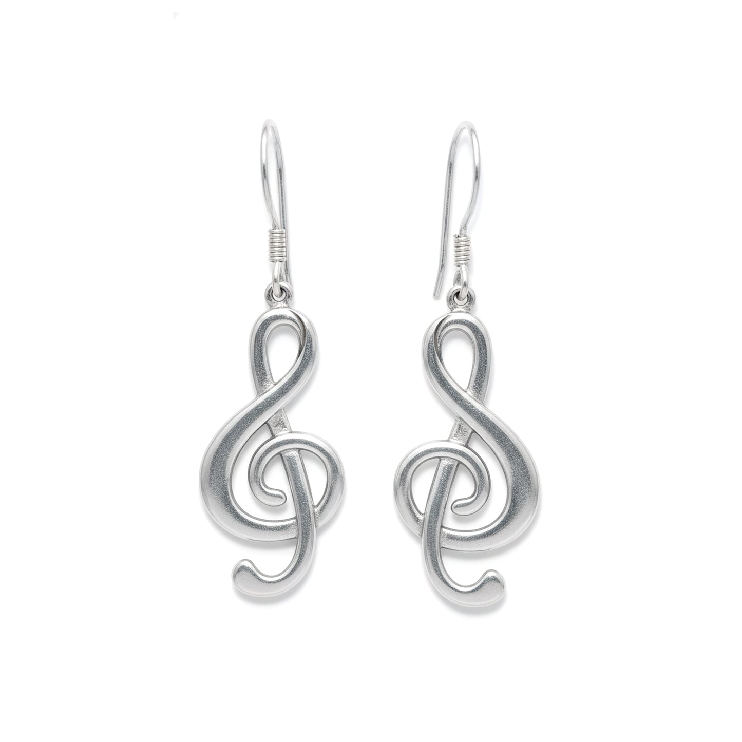 Treble Clef Dangle Earrings: Music Lover