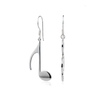 Treble Clef & Quarter Note Dangle Earrings: Music Lover