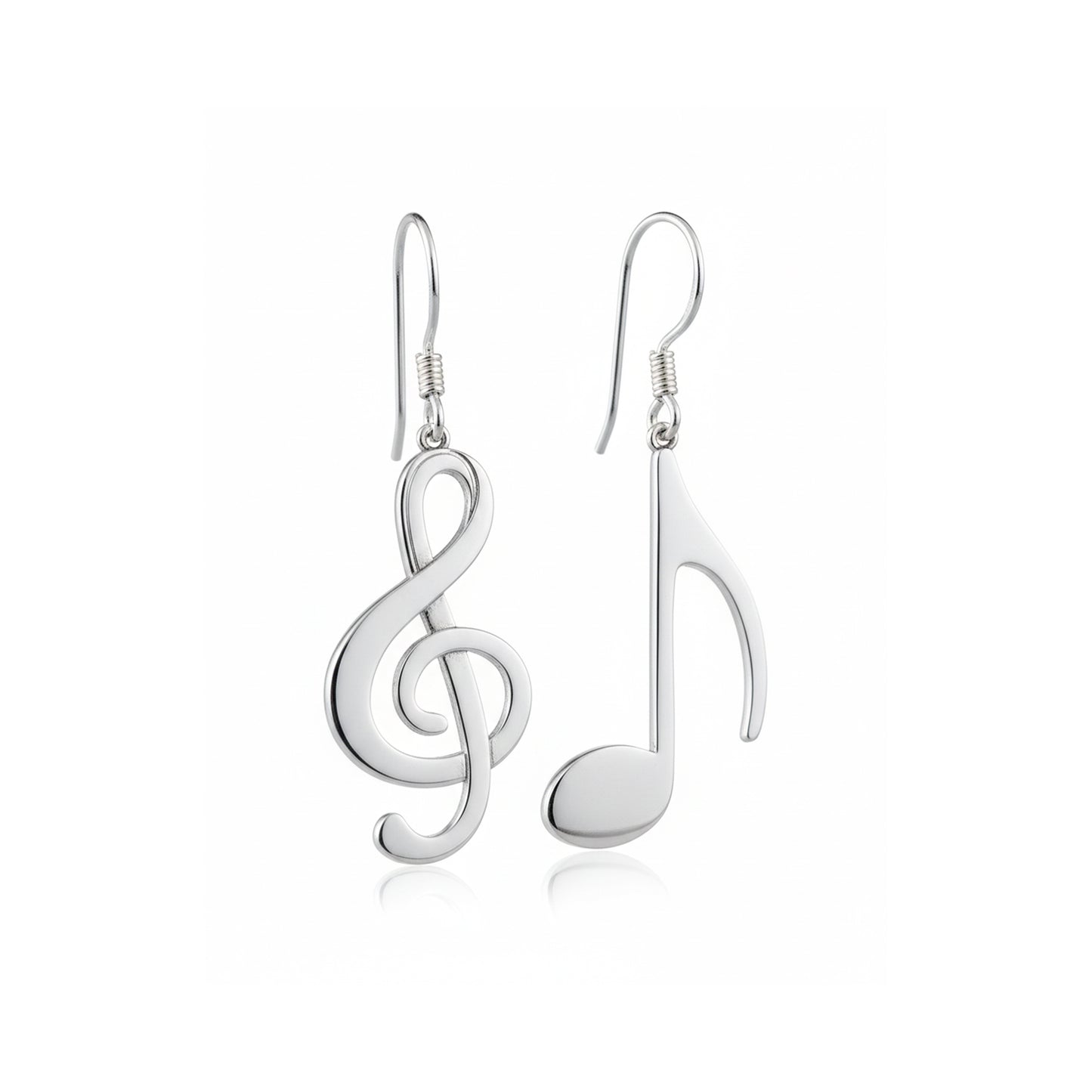 Treble Clef & Quarter Note Dangle Earrings: Music Lover