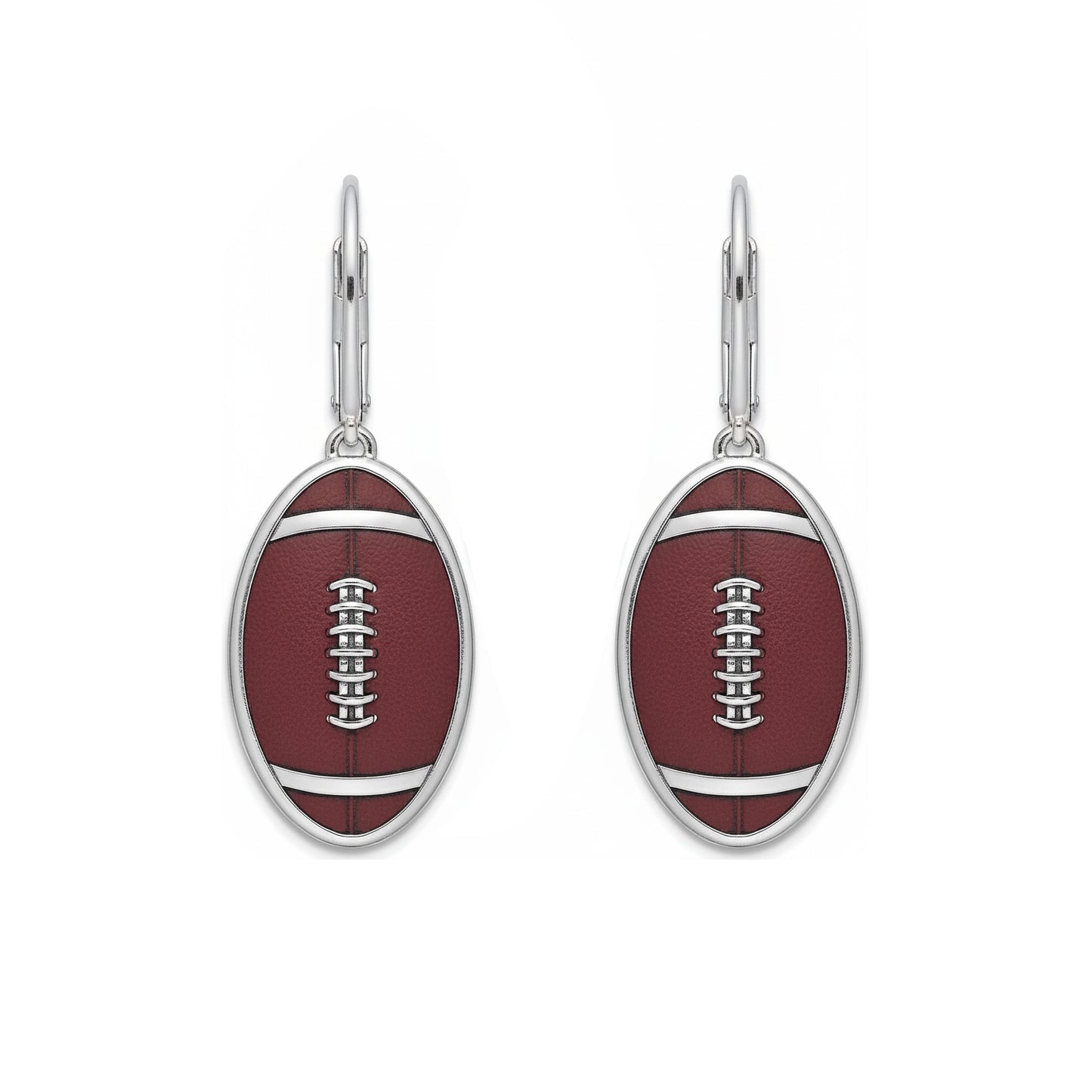 Football - Football Leaver back Earrings with enamel detailing.
