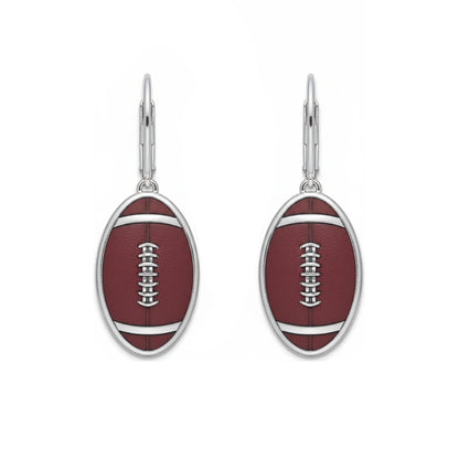 Football - Football Leaver back Earrings with enamel detailing.