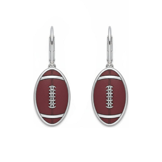 Football - Football Leaver back Earrings with enamel detailing.
