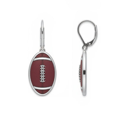 Football - Football Leaver back Earrings with enamel detailing.