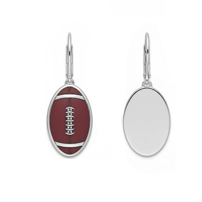 Football - Football Leaver back Earrings with enamel detailing.