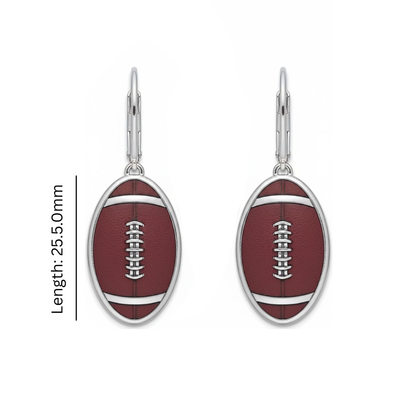 Football - Football Leaver back Earrings with enamel detailing.