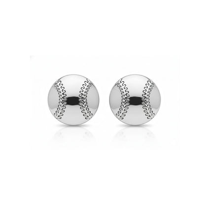 Baseball - Baseball Stud Earrings With Texture Detailing
