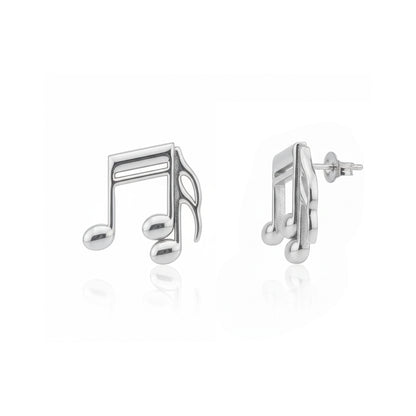 Double Eighth Note Stud Earrings: Music Lover