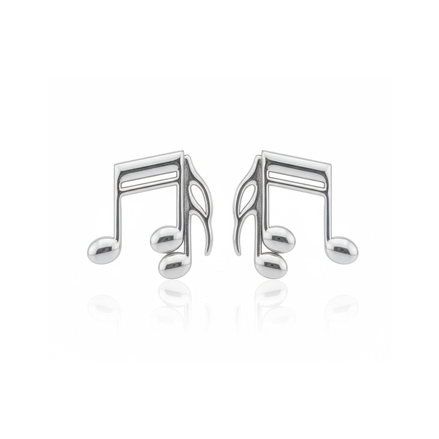 Double Eighth Note Stud Earrings: Music Lover