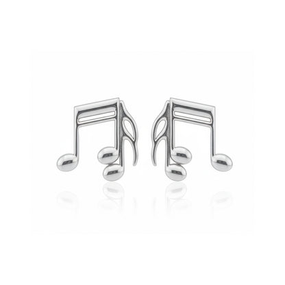 Double Eighth Note Stud Earrings: Music Lover