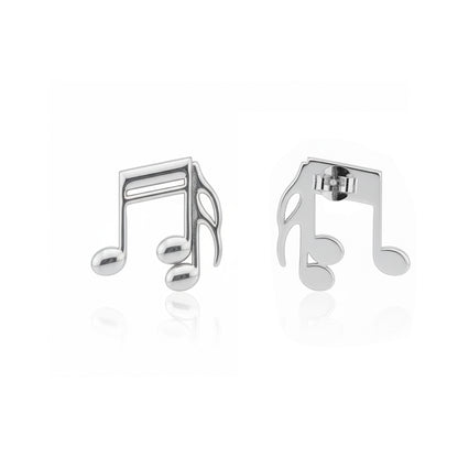 Double Eighth Note Stud Earrings: Music Lover