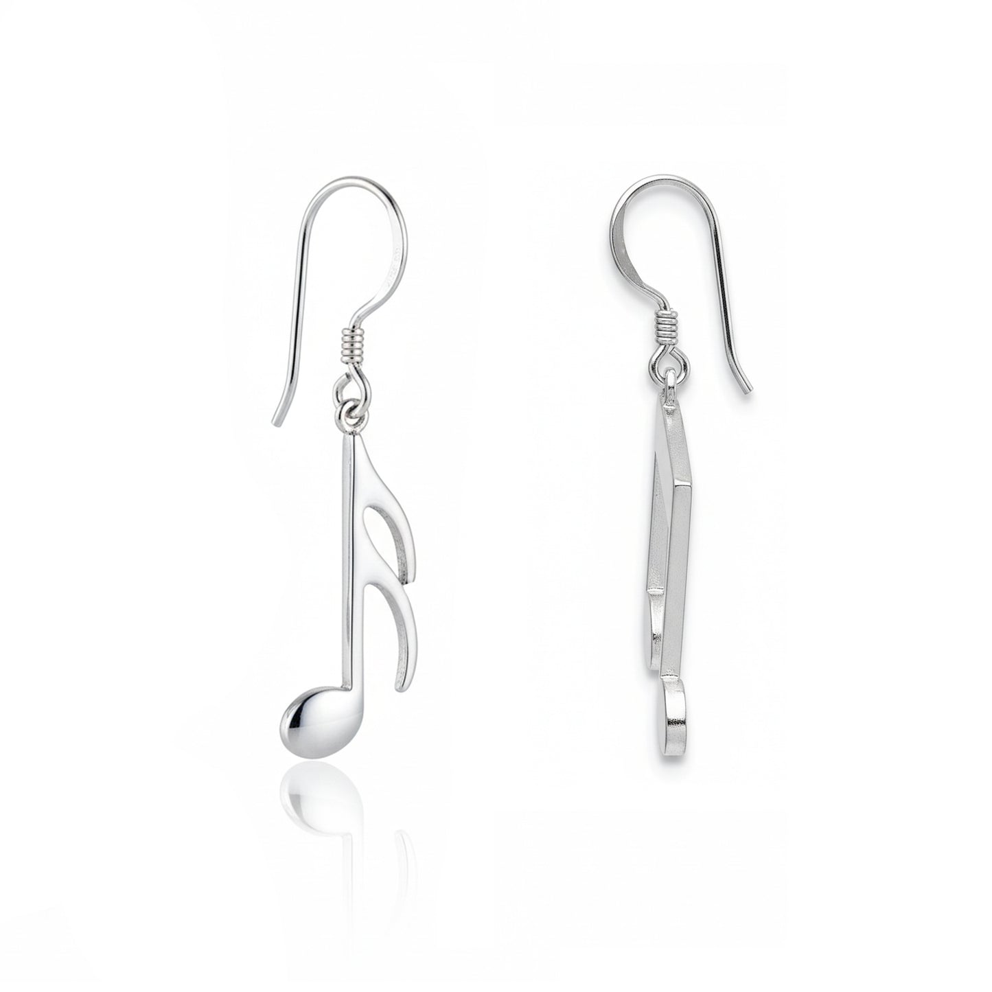 Mismatched Eighth Note Dangle Earrings: Music Lover